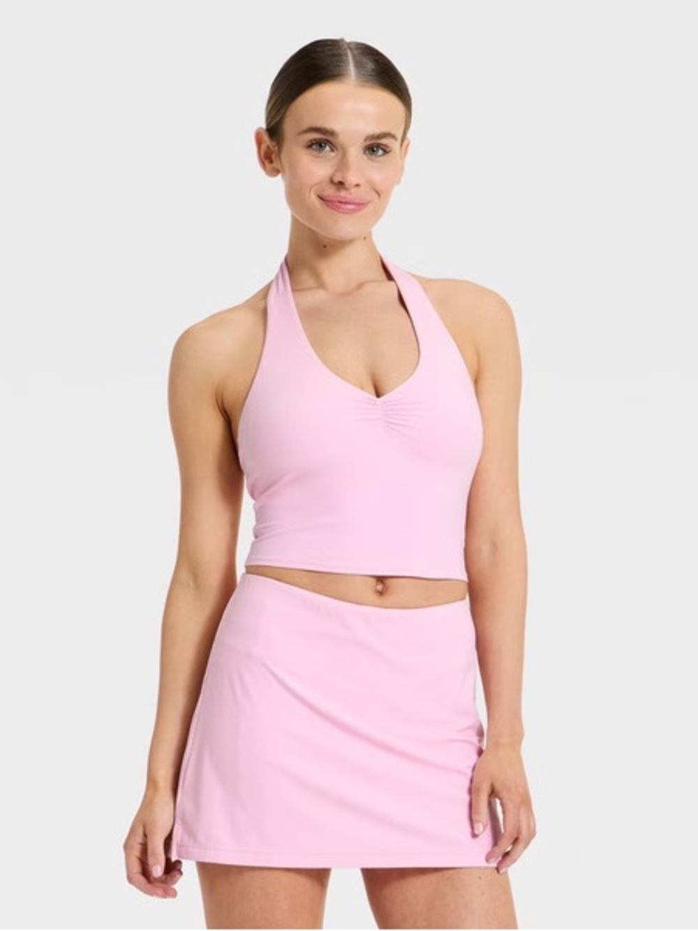 JoyLab Light Pink Halter Crop Tank
